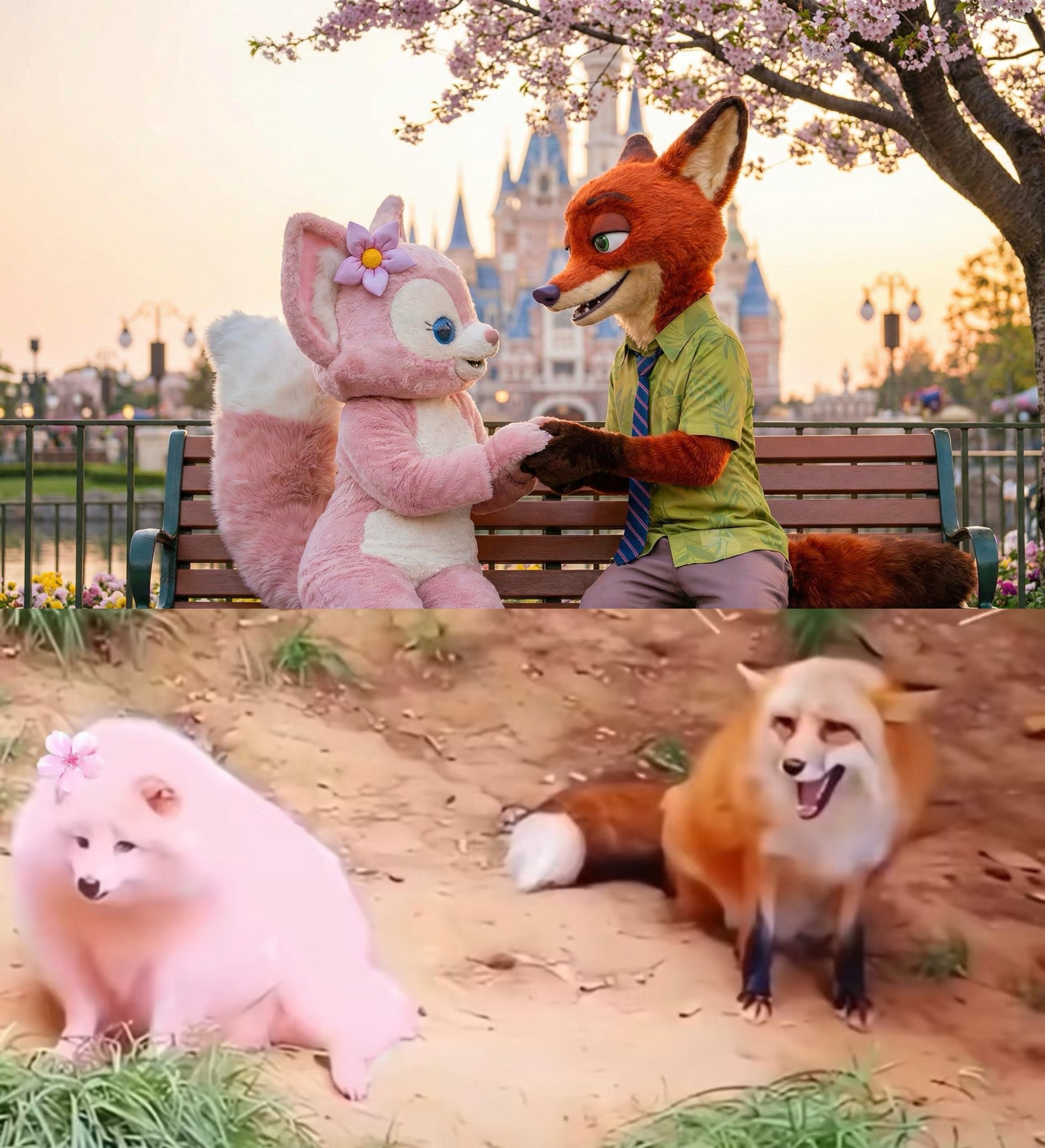 叔叔尼克🦊和侄女（小猪）（划掉）贝儿🦊尼克玲娜贝儿狐狸叔侄