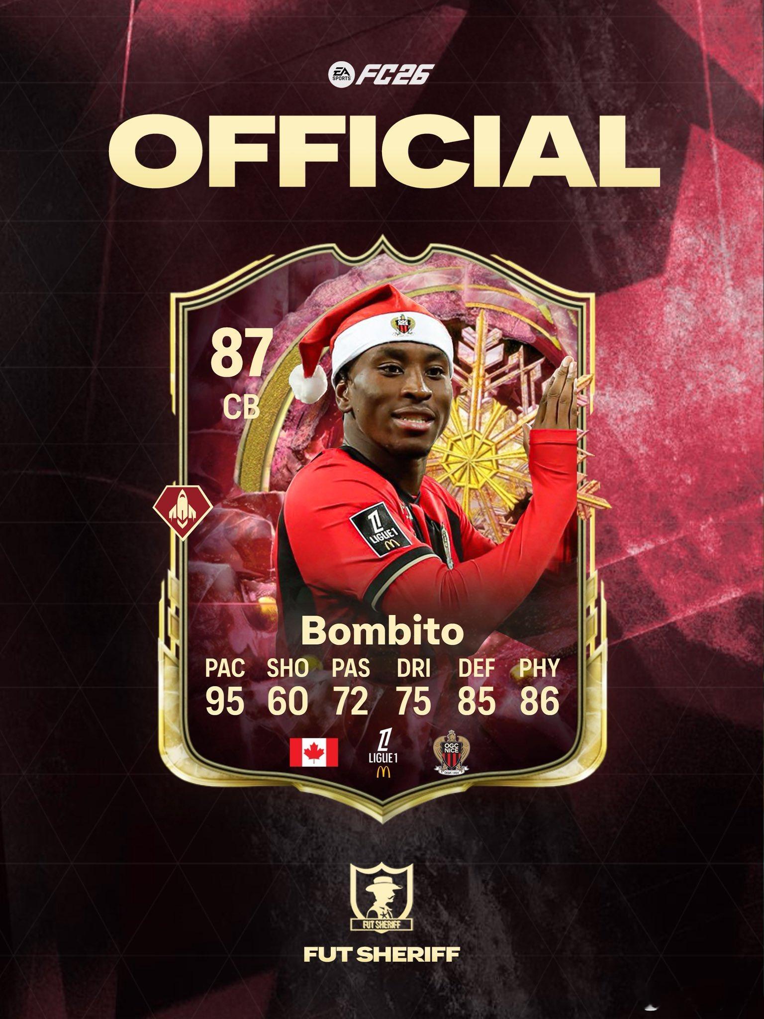 冬季外卡邦比托的正式数据。FC26