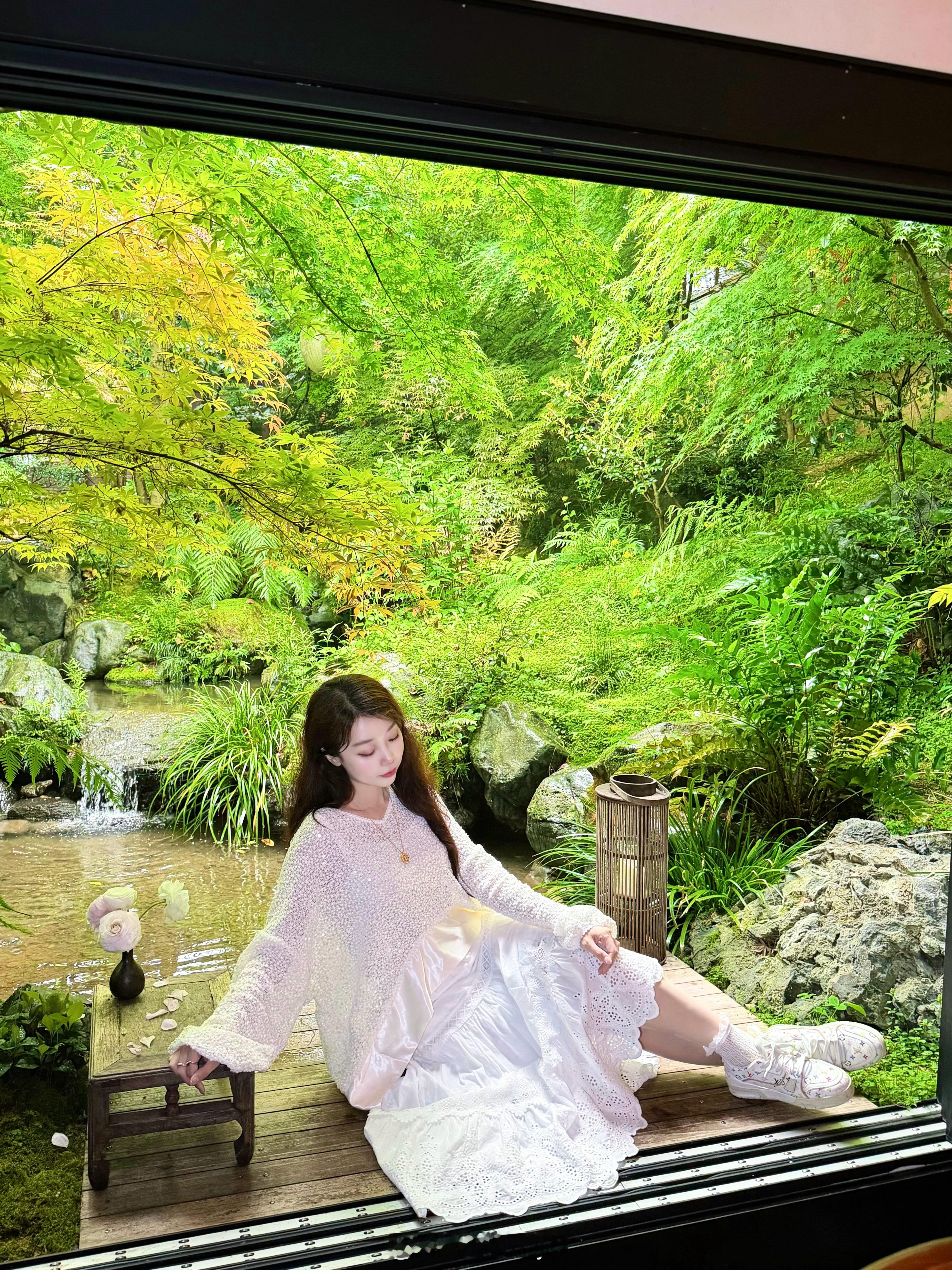 烟雨江南美如画 🌿今天穿什么ootd 杭州·月芽·璞上餐厅·上天竺店