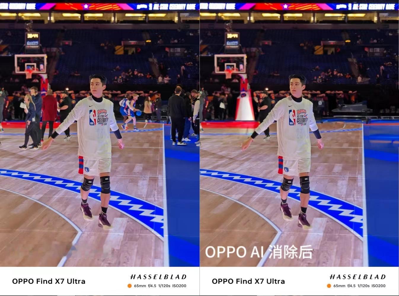 跟随Find X7直击NBA名人赛现场！#王鹤棣破中国明星名人赛历史记录#  拿
