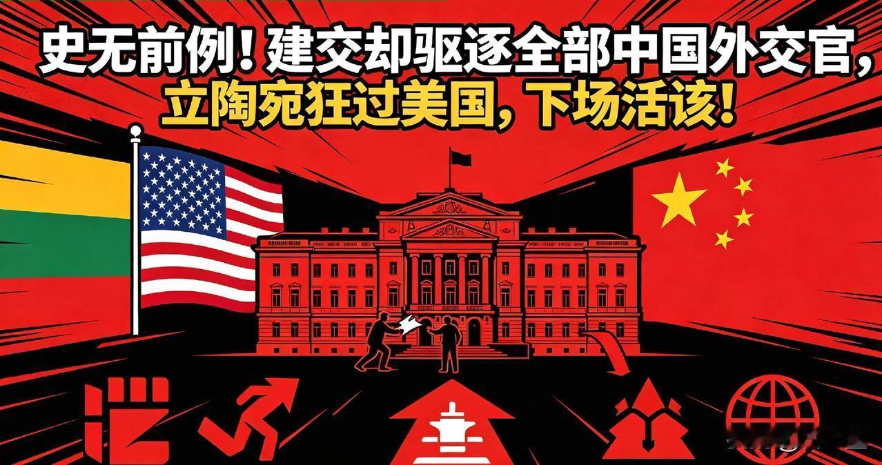史无前例，

立陶宛做出连美国都不敢的疯狂举动，直接驱逐全部中国外交官，全面禁止