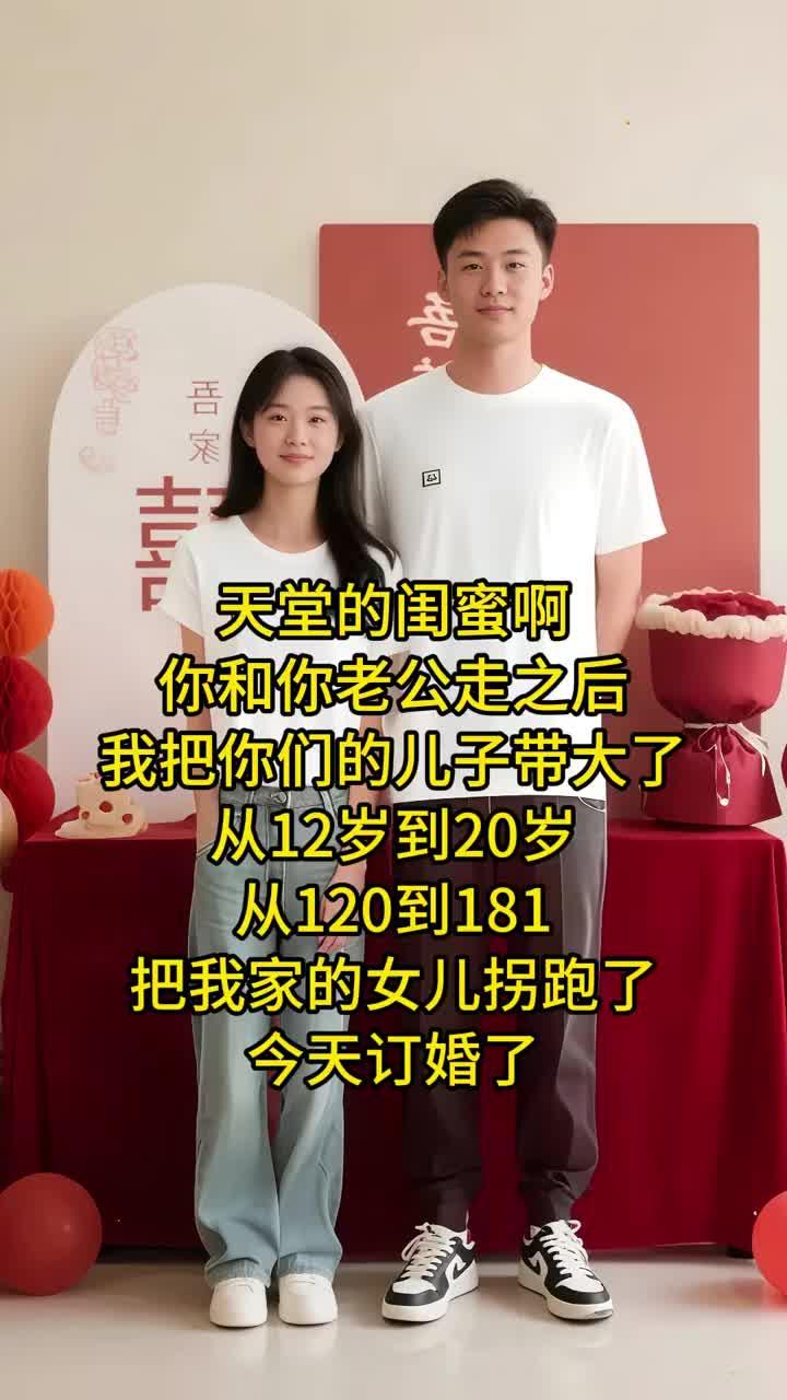 你看这是多好的一对孩子呀：反差身高萌，天生夫妻相，真真的青梅竹马、两小无猜，而且