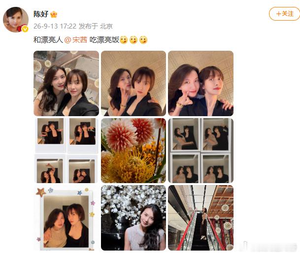 陈好晒了漂亮人没晒漂亮饭陈好发文：和漂亮人 吃漂亮饭 [馋嘴][馋嘴][馋嘴]！