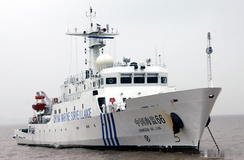 在厦金海域执法巡查的海警舰船中，由053H2G导弹护卫舰改装而来的中国海警220