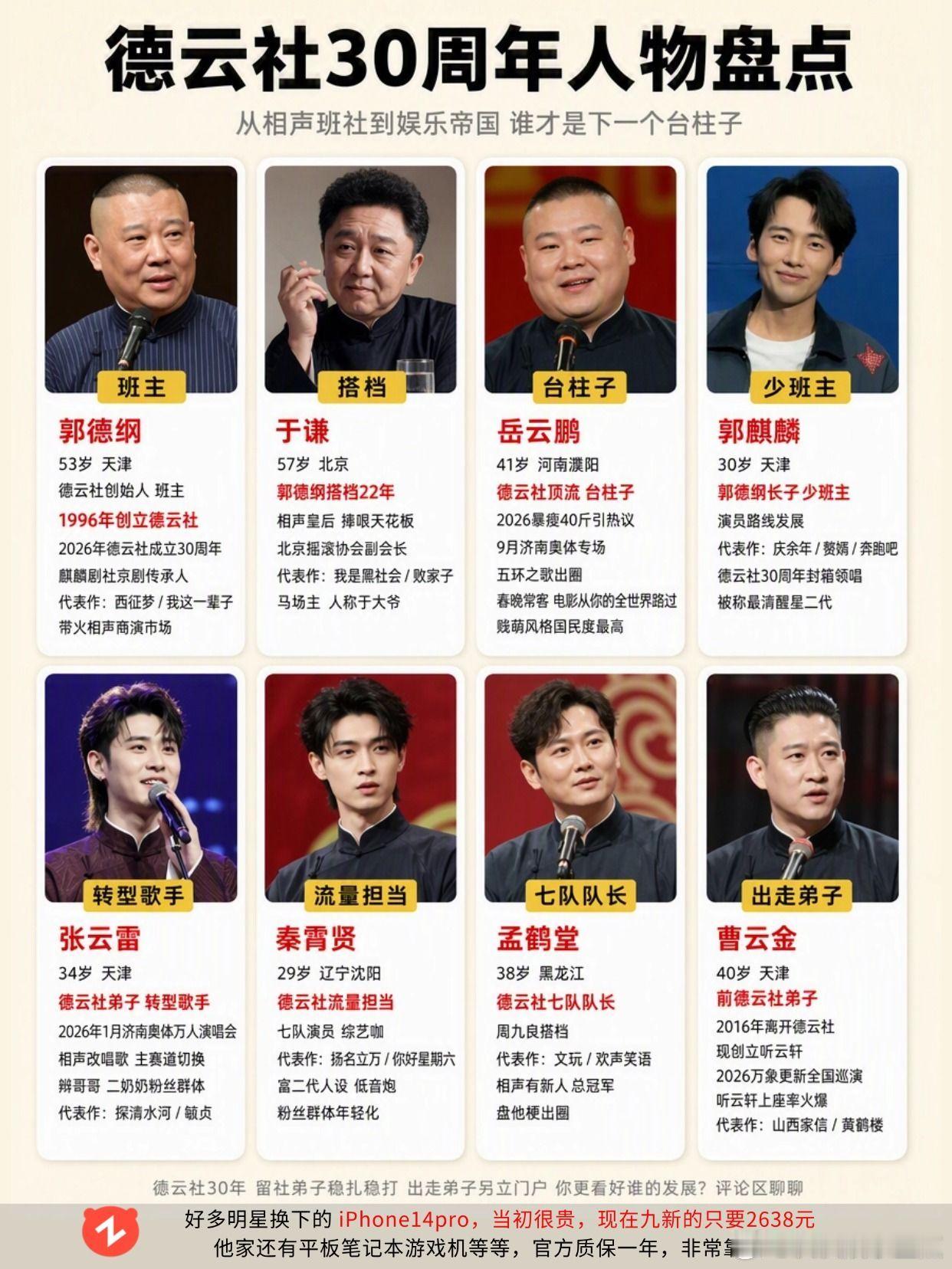 德云社核心人物盘点，下一个接班人是谁？德云社 郭德纲 于谦 岳云鹏 郭麒麟 