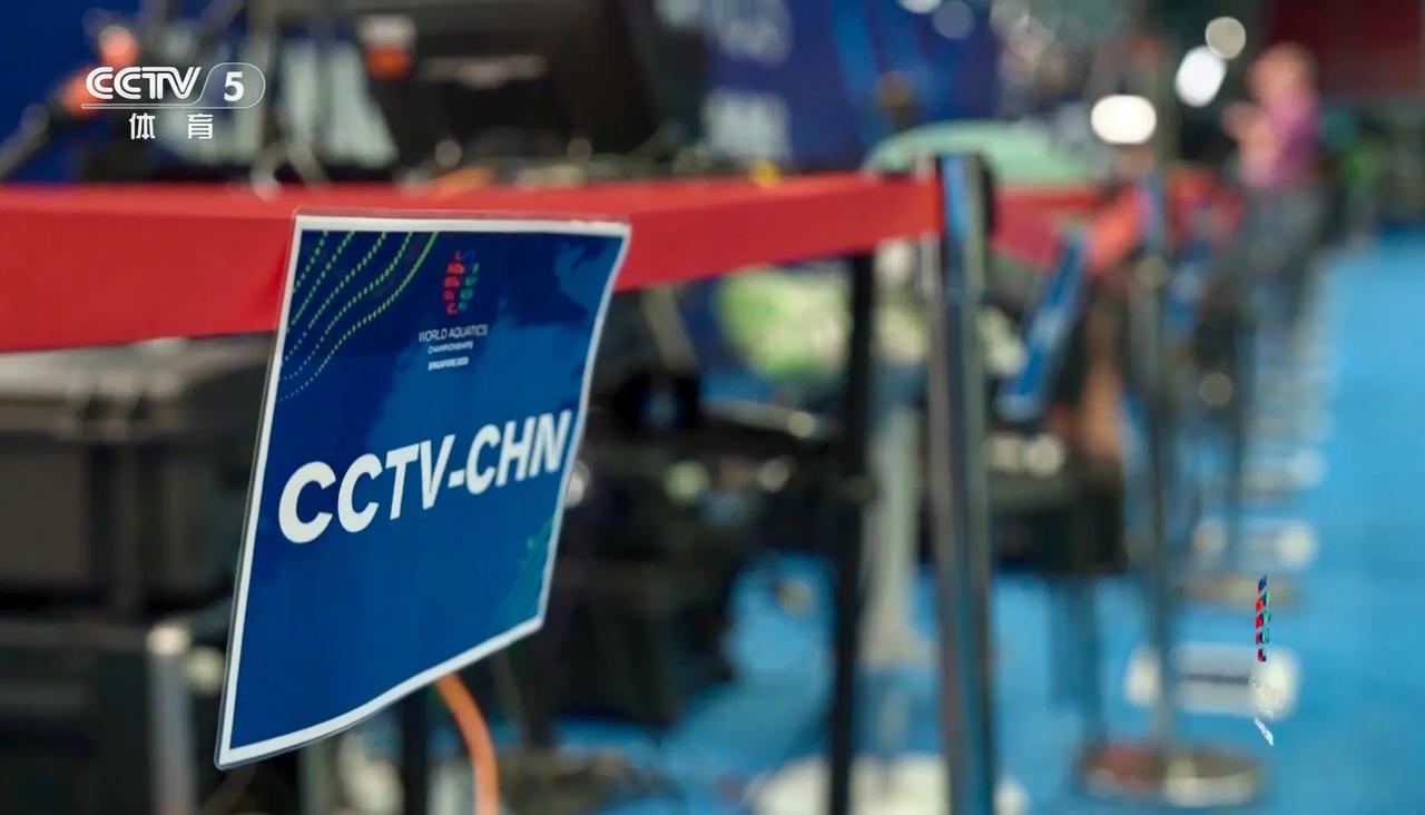 央视总台超越美国NBC、英国BBC等西方媒体，拿到世泳联采访位第一位置。
在新加