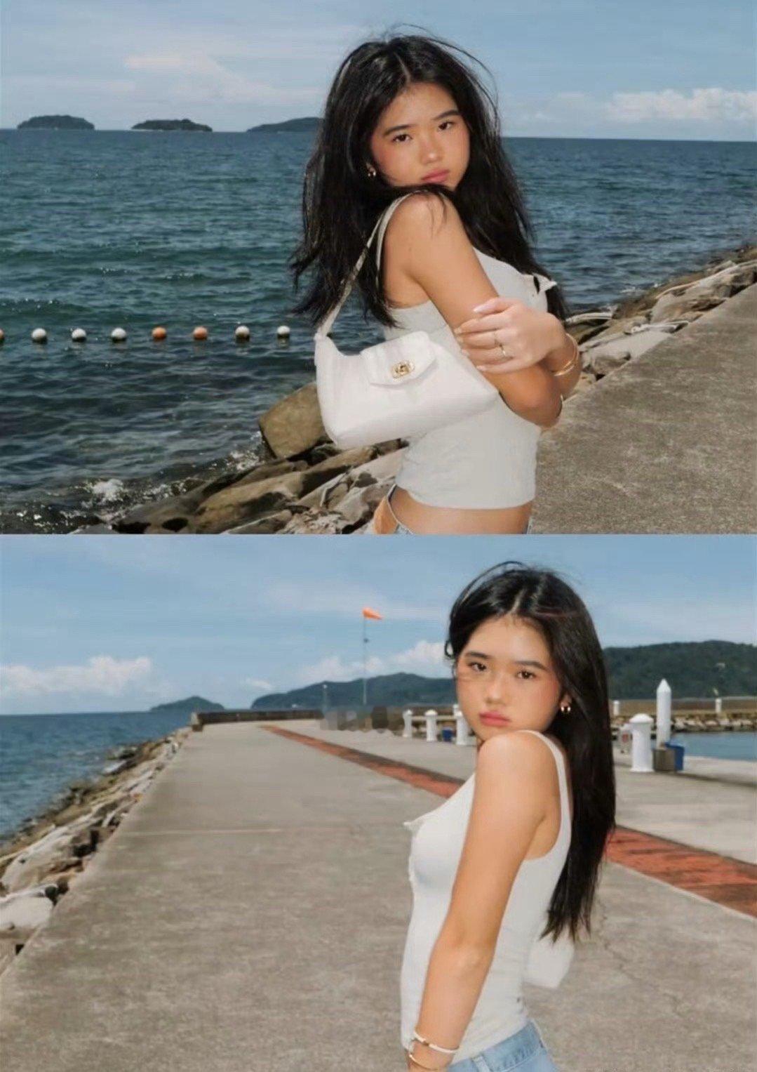 昔日“姐姐”长大啦！15岁Grace近照曝光，黑长直配简约穿搭，五官立体星味足，