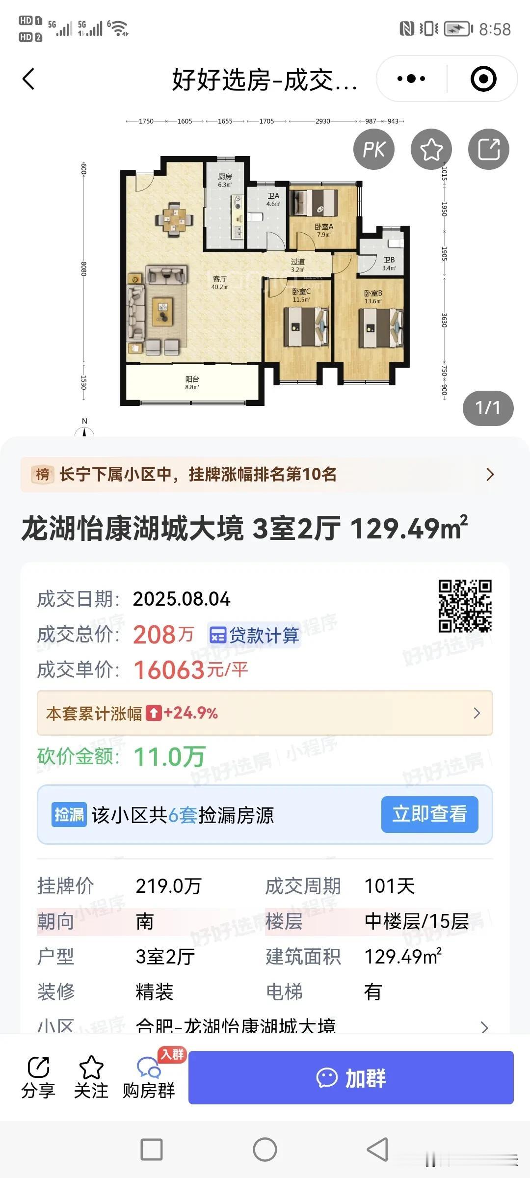 这人大概是龙湖粉。现在还有人花单价一万六，总价两百多万去小庙运河新城买二手房。虽