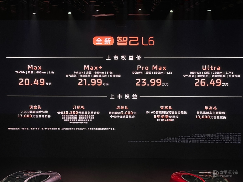 20.49万元起 全新智己L6正式上市