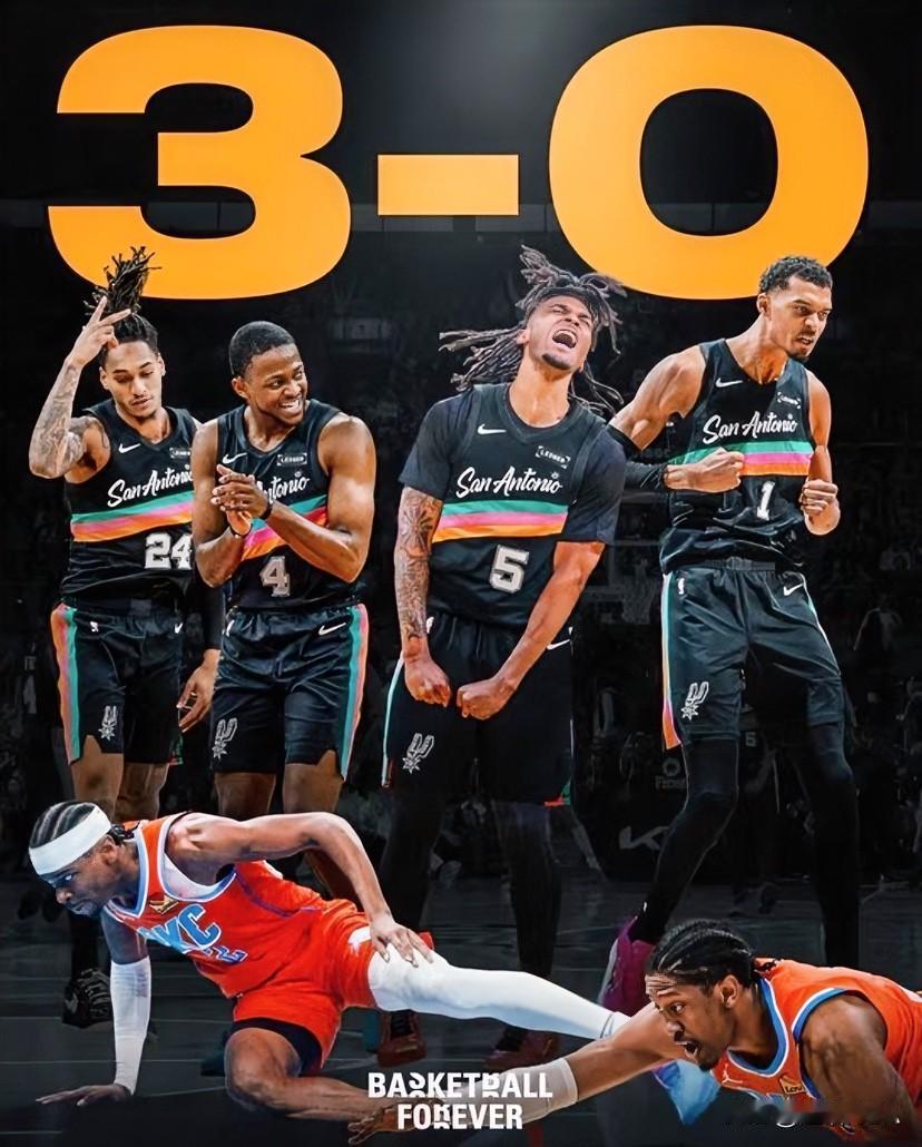 马刺3杀卫冕冠军！前途真的一片光明！

1、历史级天赋怪文班亚马攻防一体，上限无