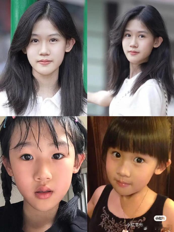 陆毅女儿贝儿疑似割了双眼皮，内双变开扇。 