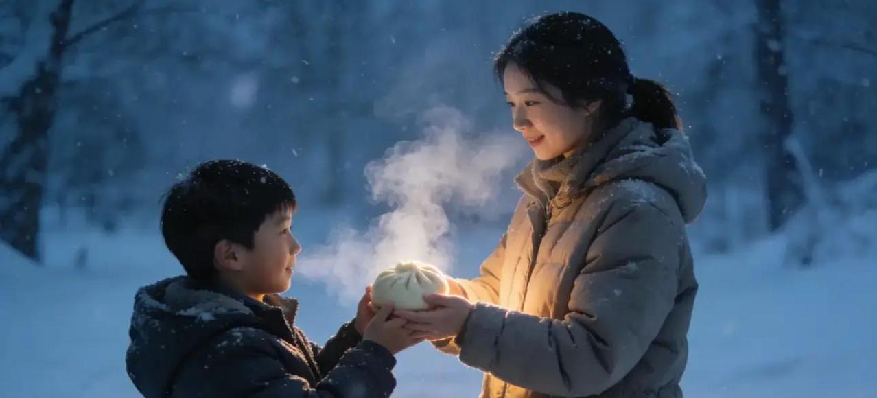 1989年腊月，零下十几度的县城雪地，一个8岁女孩攥紧两毛钱，盯着热腾腾包子，却