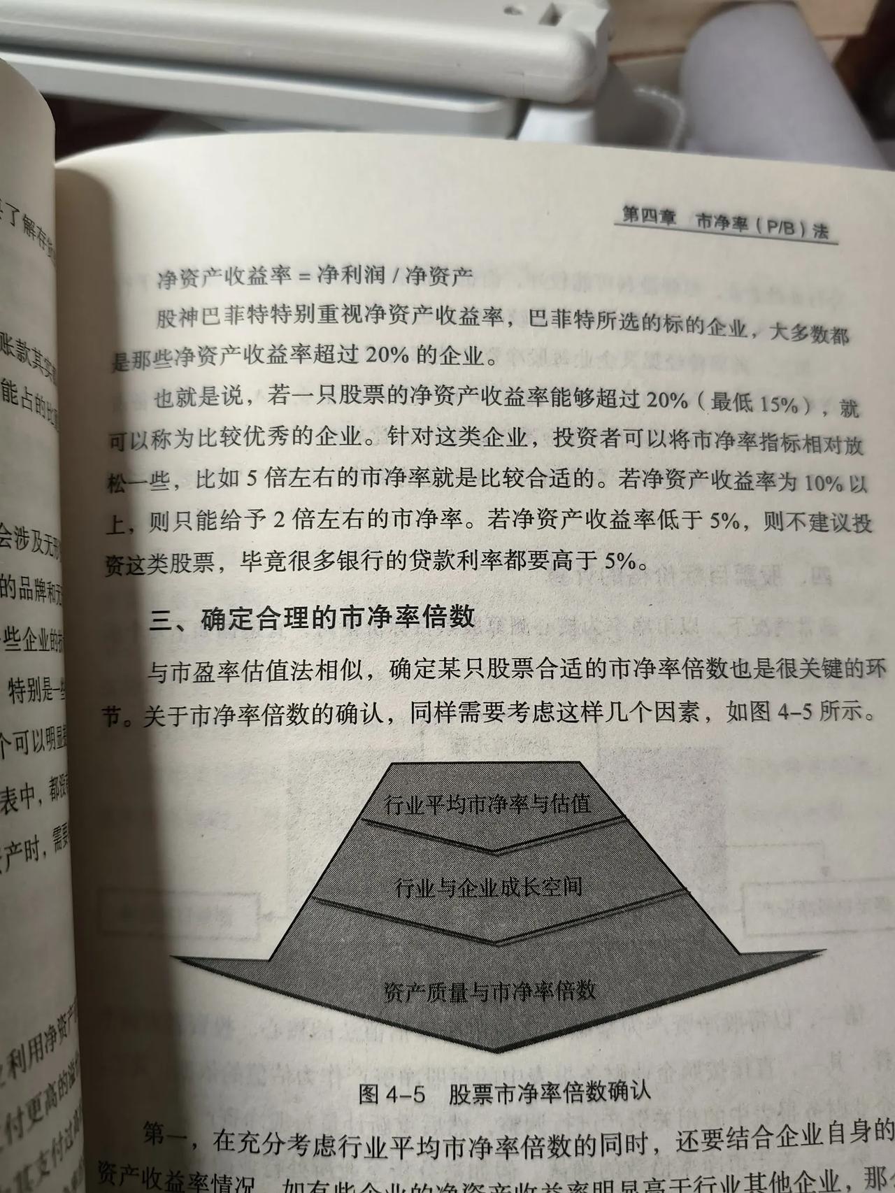 市净率=每股股价/每股净资产。每股净资产的测算有点难，如设备的折旧，品牌的价值的