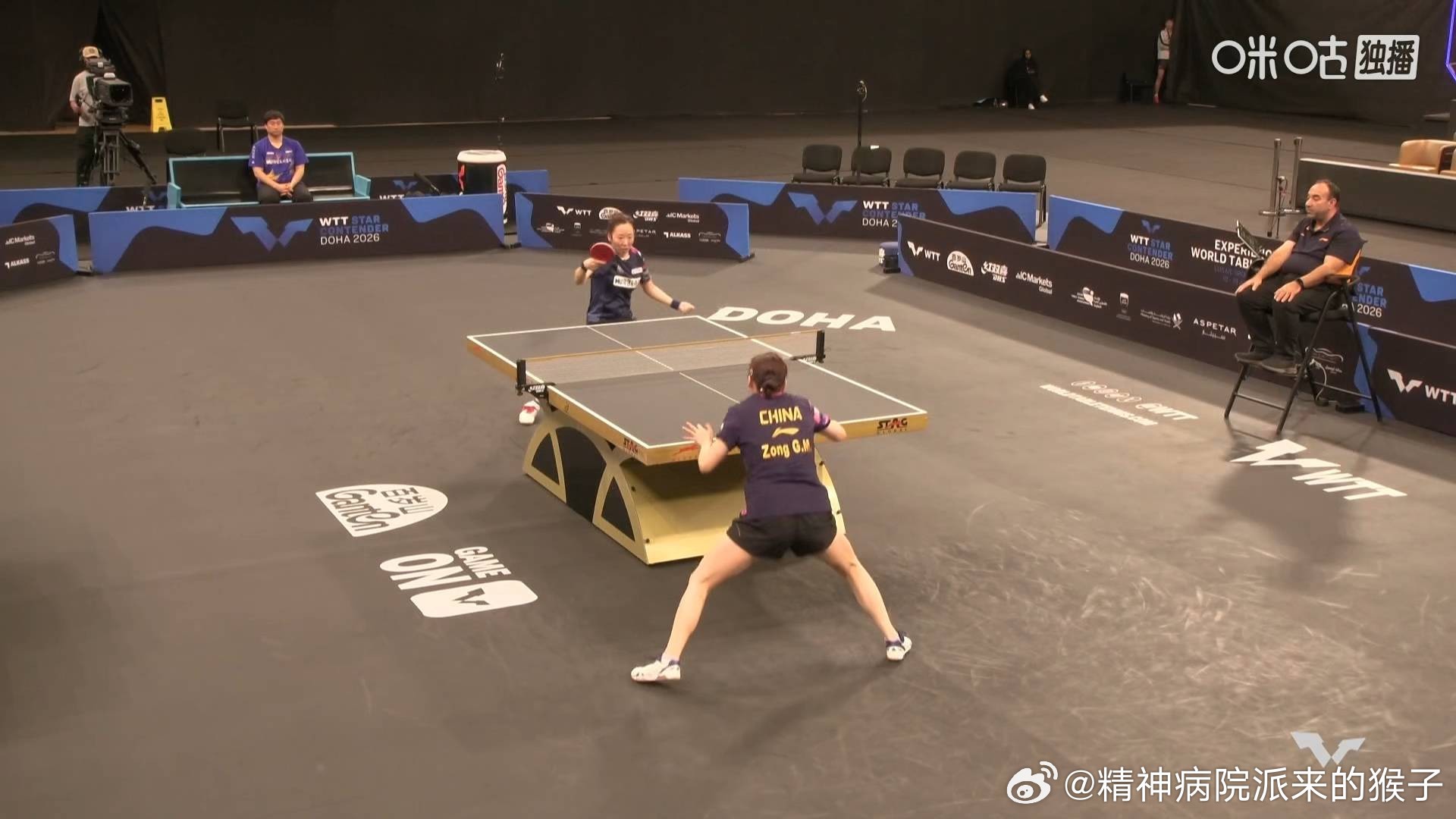 纵歌曼3比0梁夏银（8，10，10）晋级2026WTT多哈球星挑战赛女单三十二强