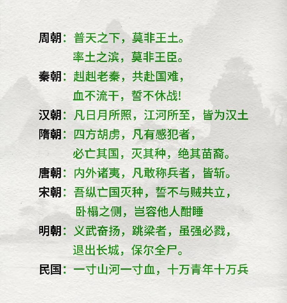 霸气十足 一个朝代有一个朝代的宣言