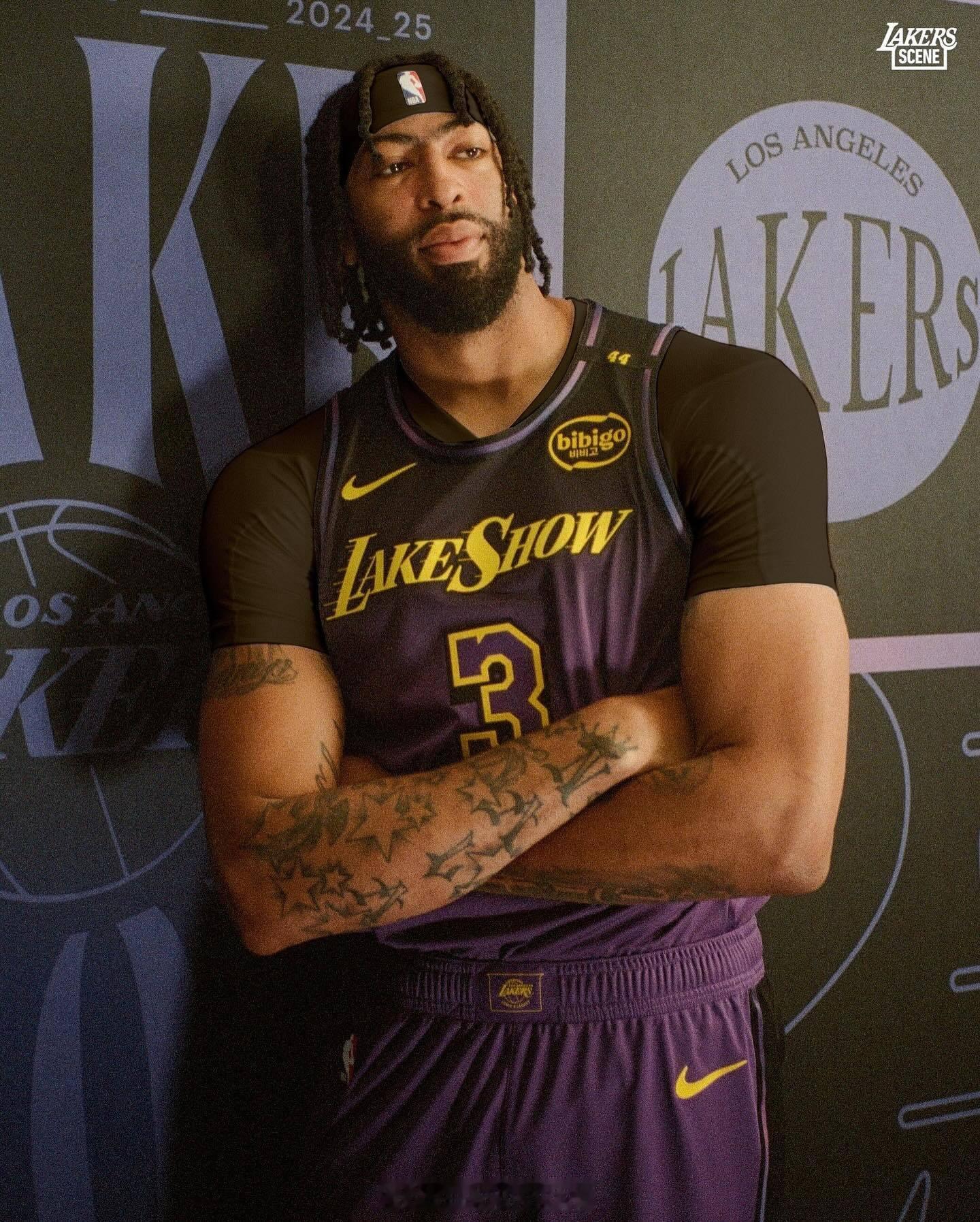 湖人24～25赛季城市版球衣球员照#有篮无界心潮不限# ​​​