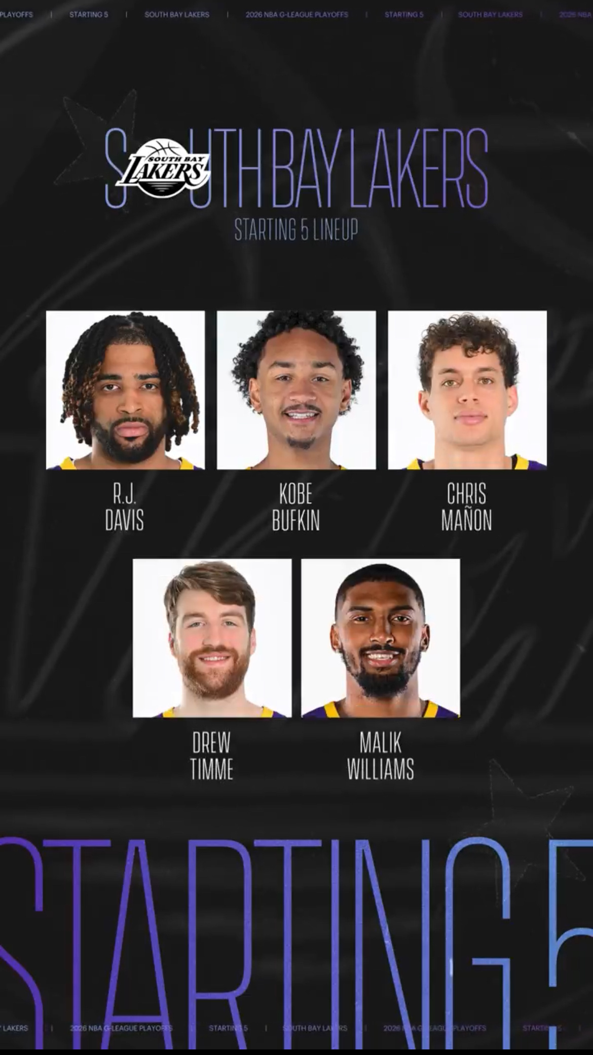 季后赛第二轮，南湾湖人vs毒蛇准备开始。 