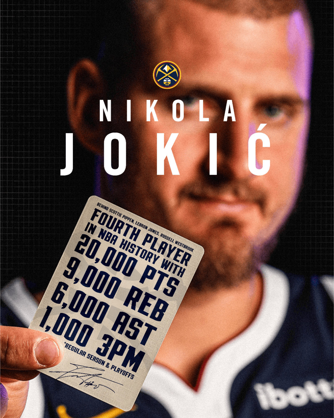 男子中669万刷朋友圈查彩票才发现约基奇也是赛后刷朋友圈，才能看到这样牛的记录吧