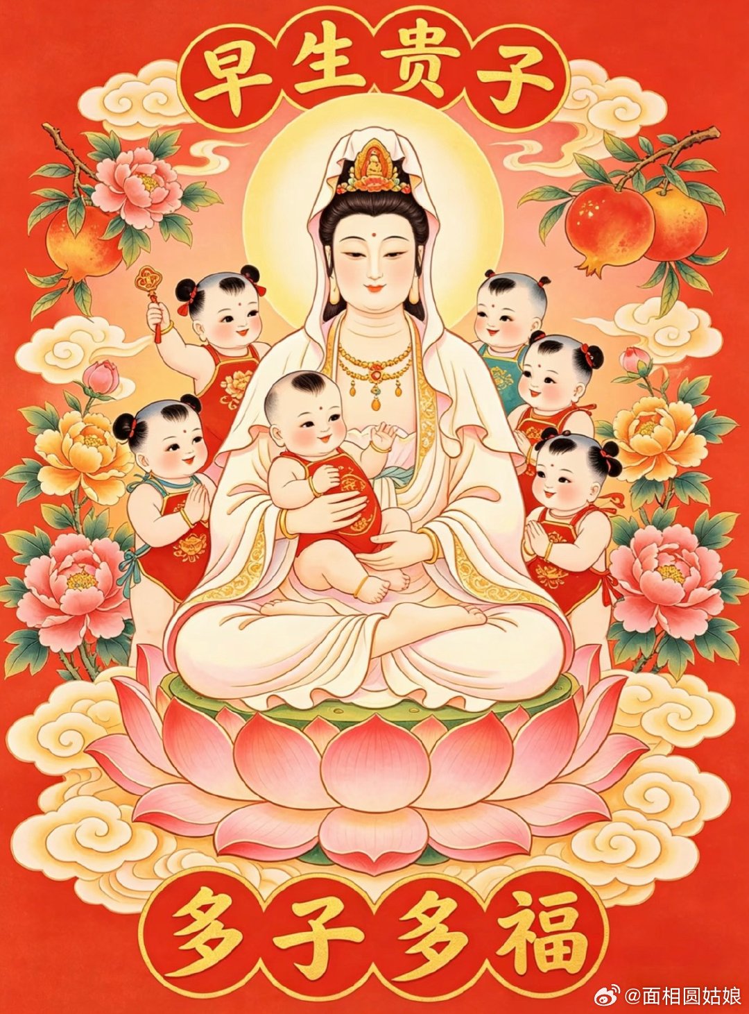 晨起礼佛，转赞观音娘娘你的家里人丁兴旺，福旺运更旺！ ！！！ 