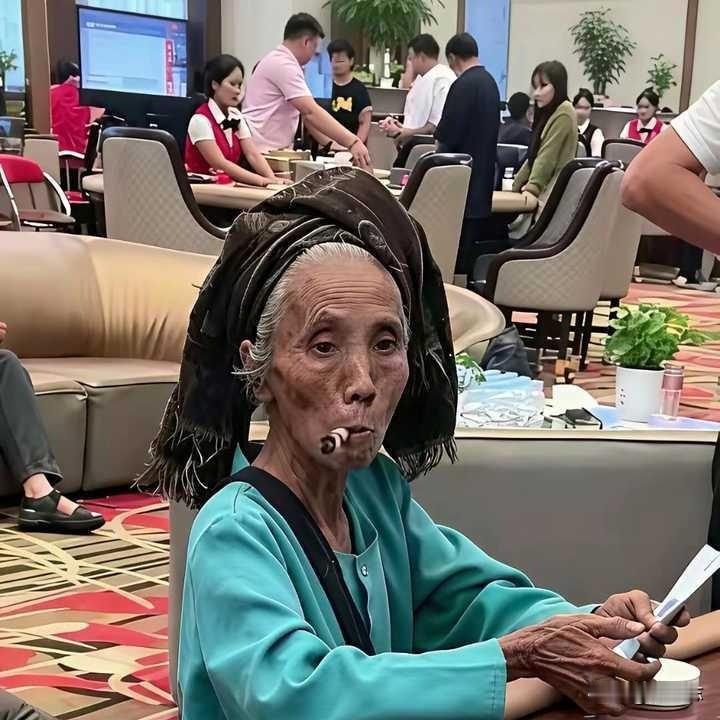 请用一个成语，形容大妈的气质？