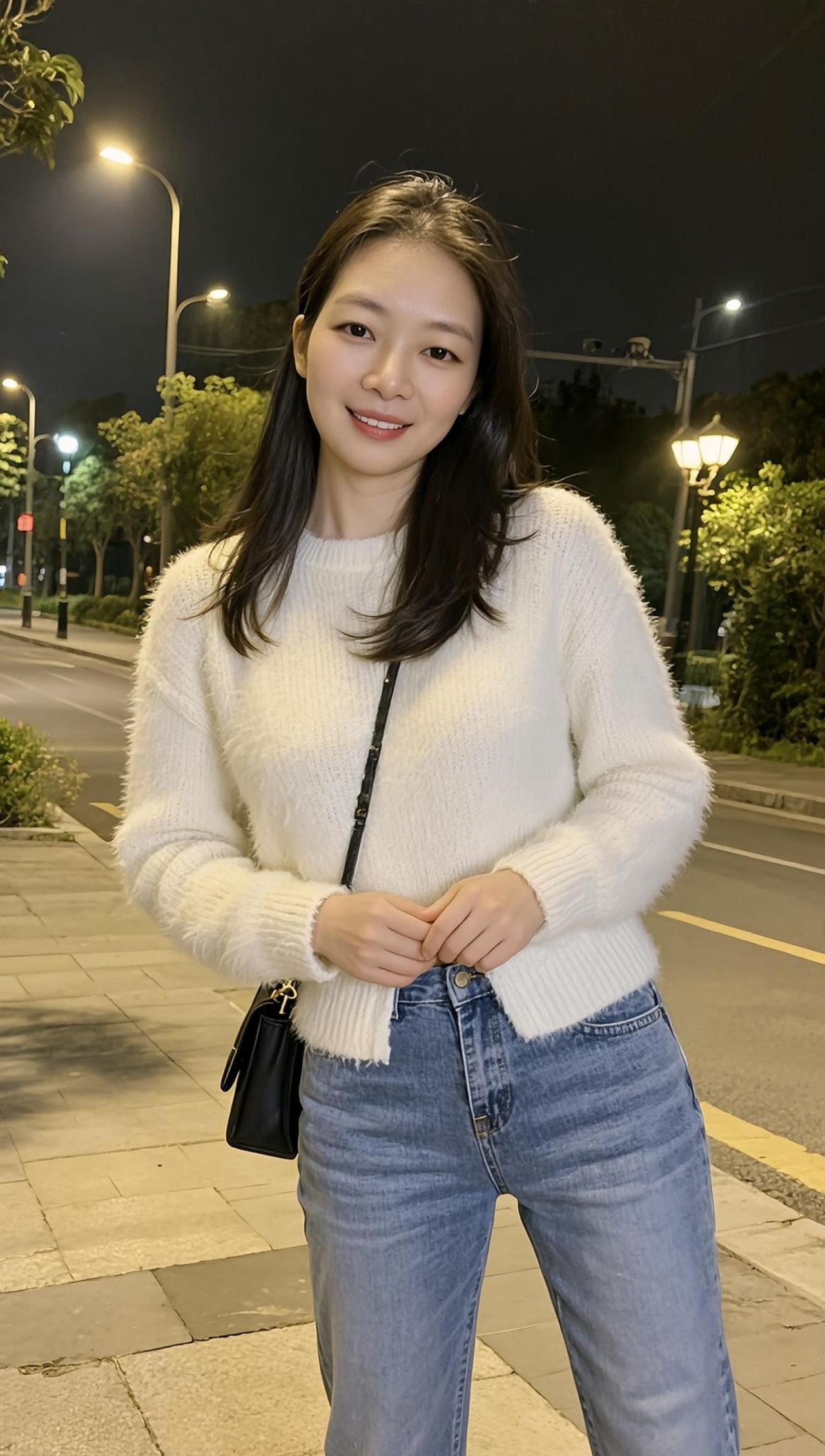 AI街景生活照 颜值 甜系女孩 清纯甜美优雅气质