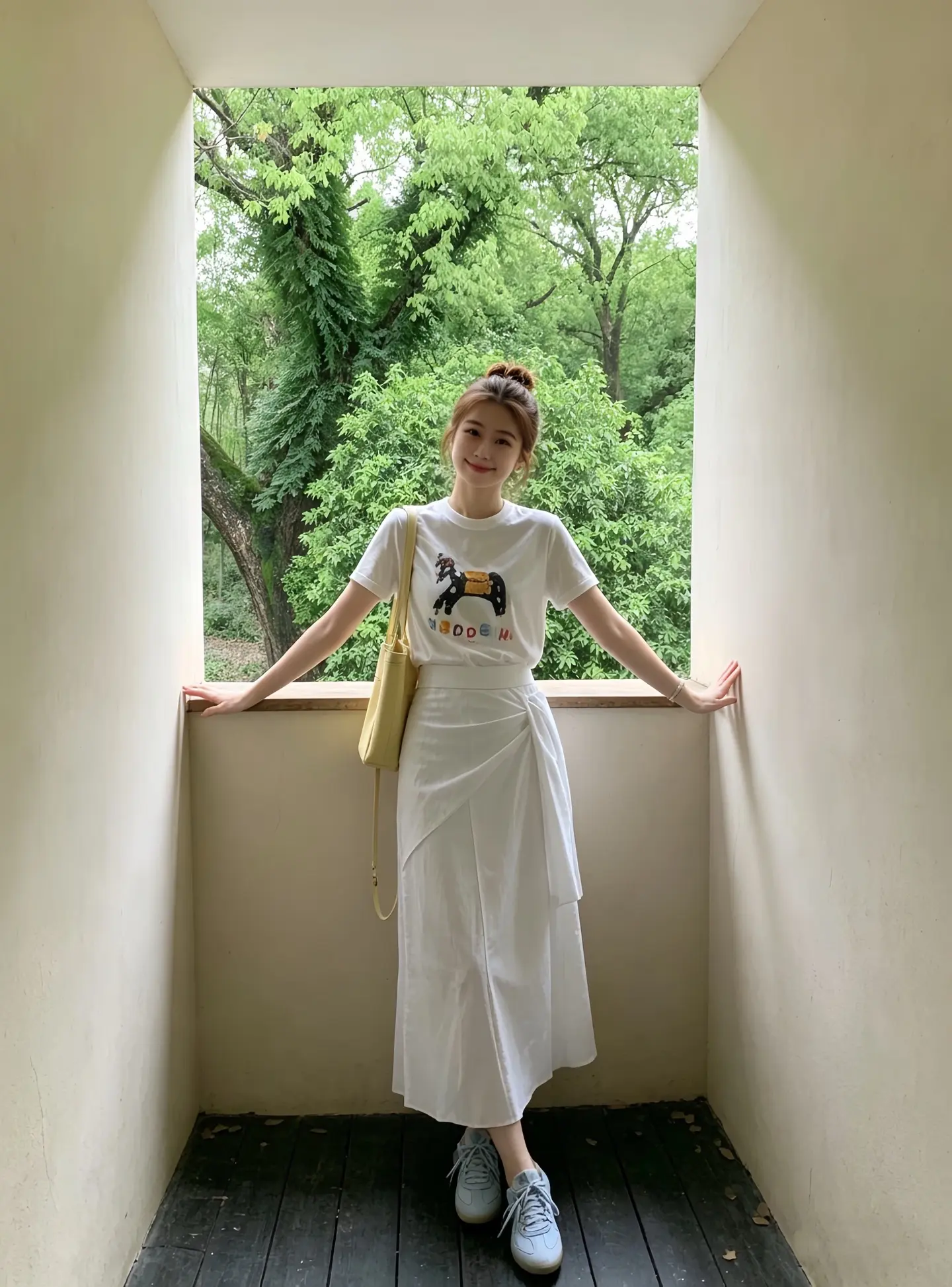 夏日穿搭 ins穿搭 韩系穿搭 白色长裙穿搭灵感 小众设计感