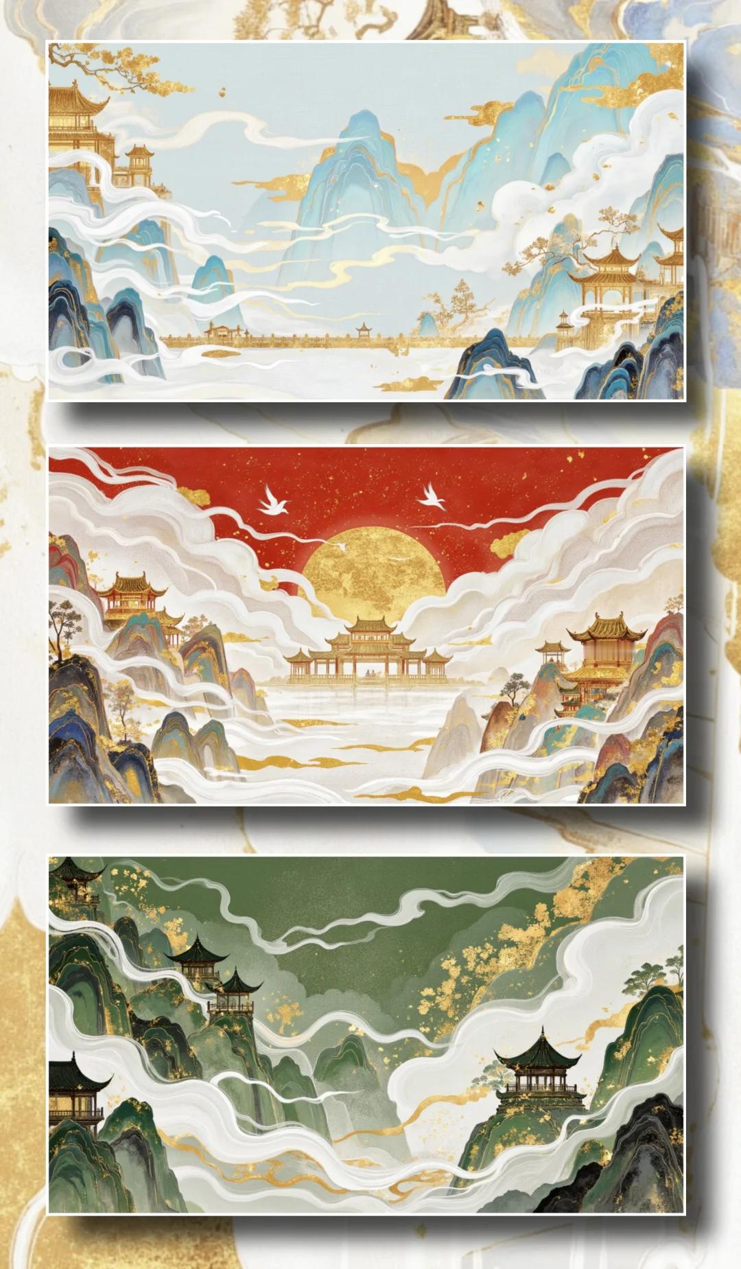 探索古韵之美，国风山水插画海报，带你领略东方韵味。 ​​​