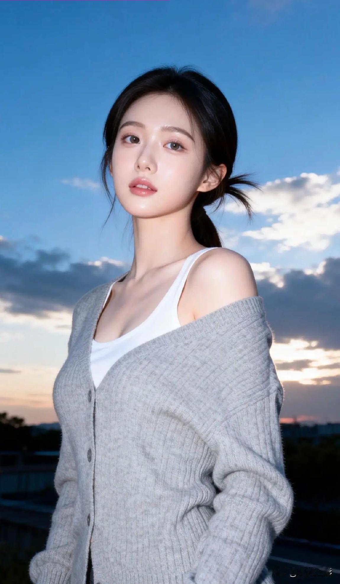 光之影
温柔落日下的少女，轻纱与毛衣的完美搭配，尽显优雅与甜美。
温柔毛衣少女 