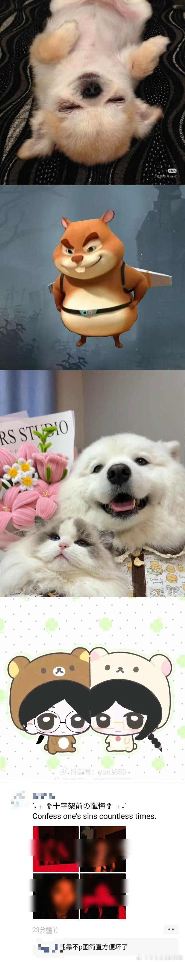 半夜吓一跳。。有防窥人脸打了码。 