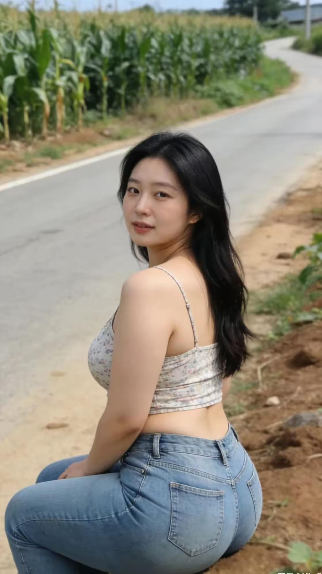 乡村少女
村径风轻映艳阳，
娇娃笑靥带花香。
花裙漫逐流光舞，
一段清欢岁月长。