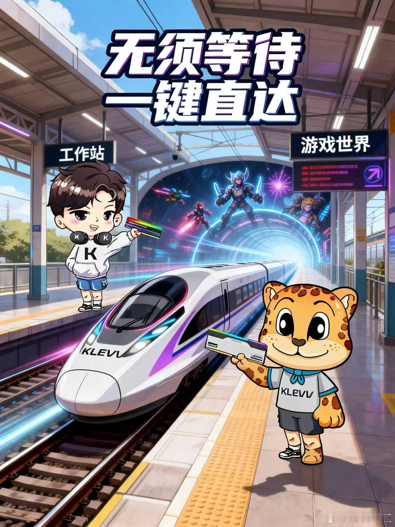 科赋内存如同高铁列车般，从“工作站”站台高速驶入“游戏世界”站台，让我们日常办公