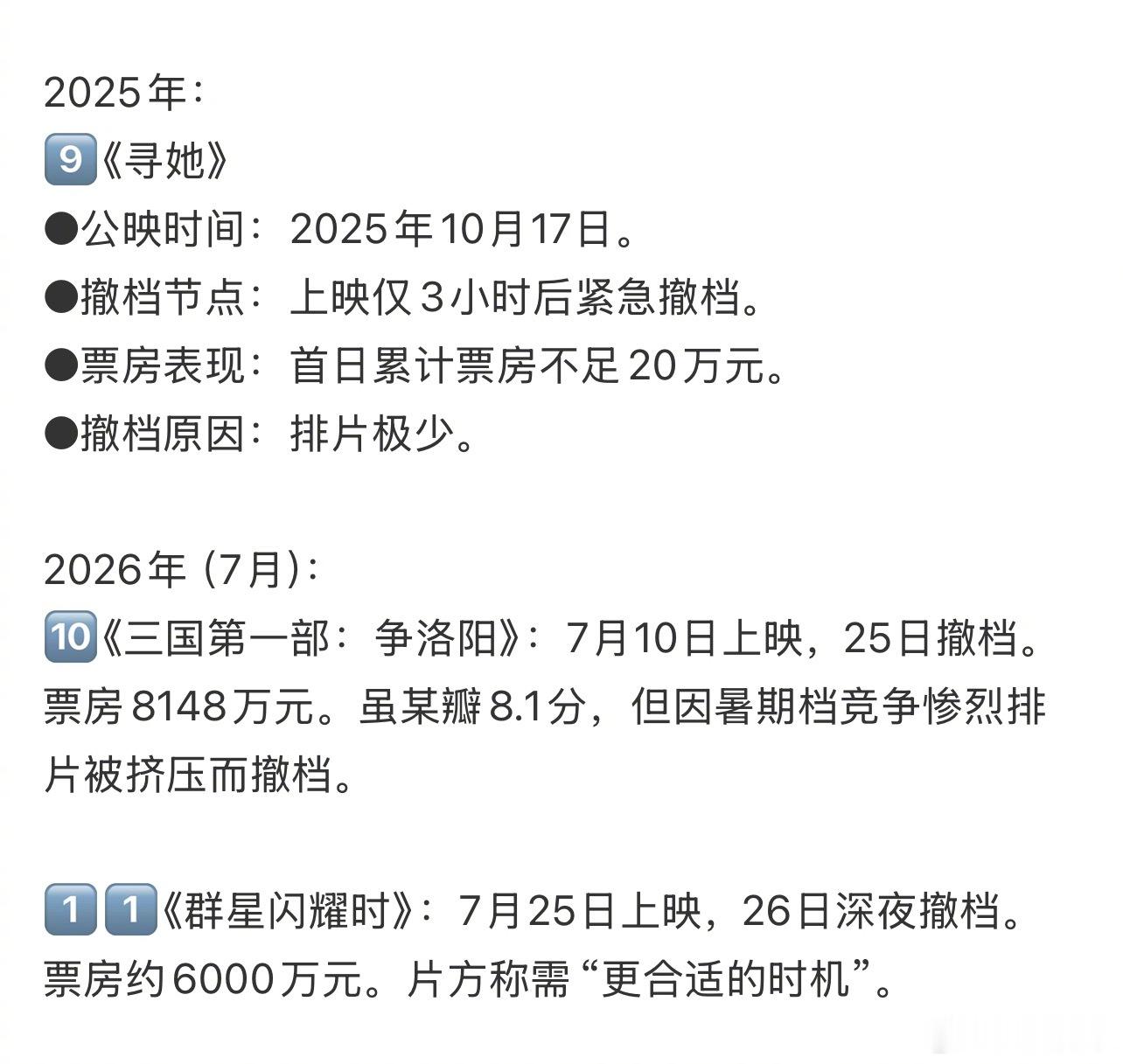 盘点这些年撤档的电影 