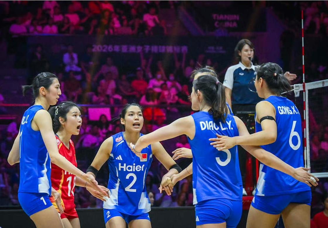 🇨🇳中国女排横扫伊朗女排夺亚锦赛两连胜！2026年亚洲女排锦标赛A组第二轮，