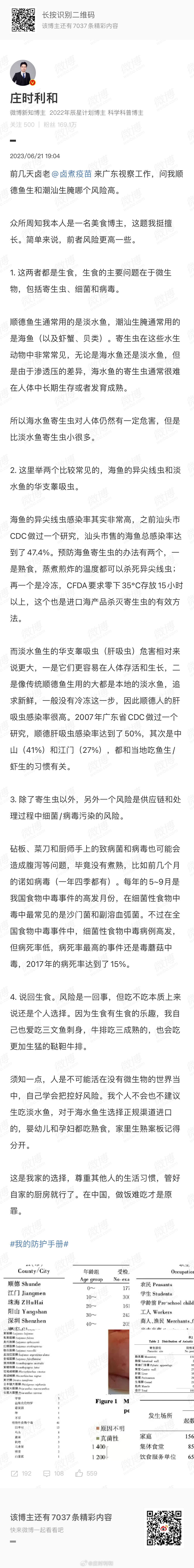 关于鱼类生食的一些误解。误解1：海水鱼没有寄生虫。-海水鱼中的寄生虫很多，只是由