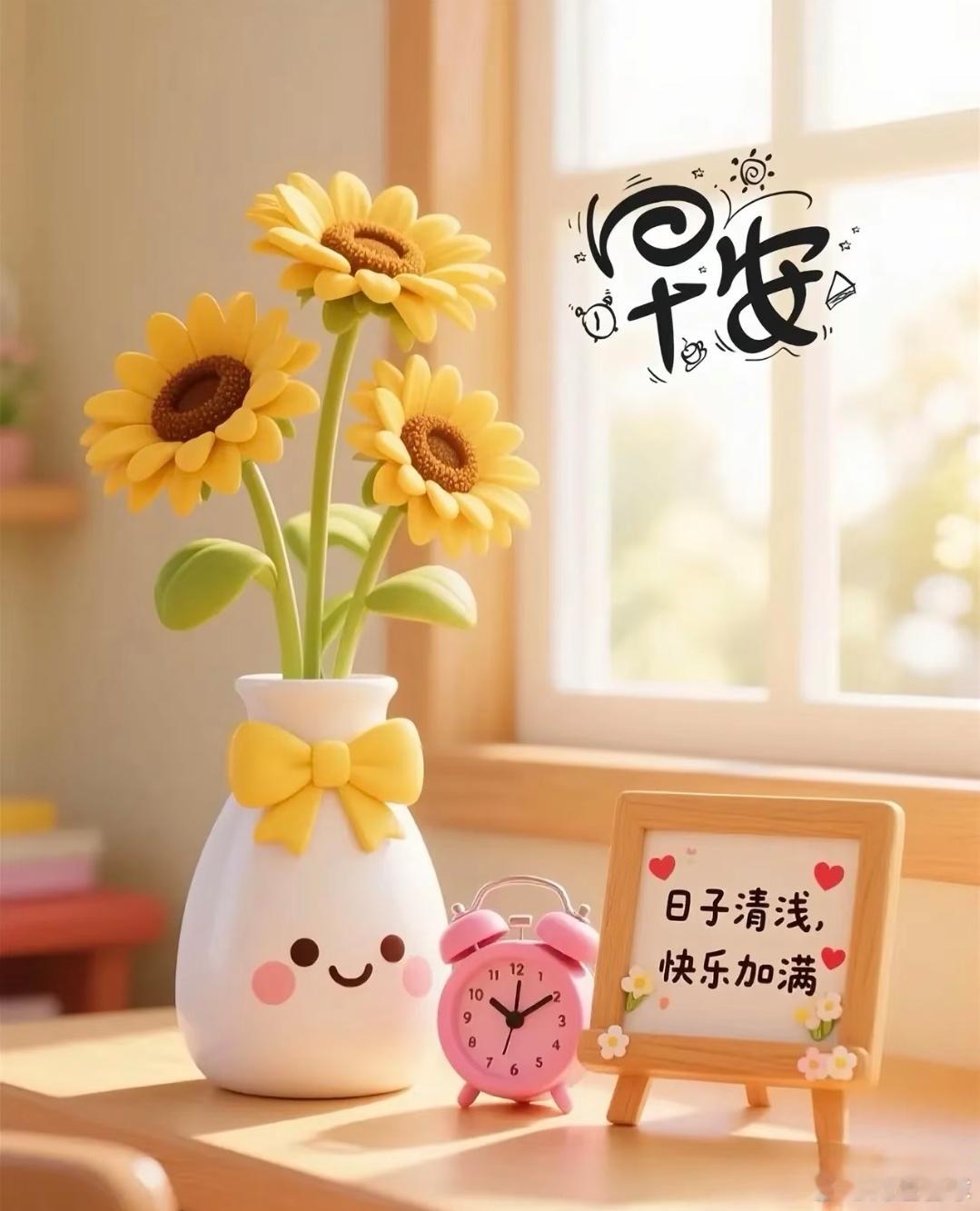 冬霜染枝丫，晨光暖天涯;相伴是福分，问候暖牵挂。愿你的心情，如这晨风般自在轻盈，