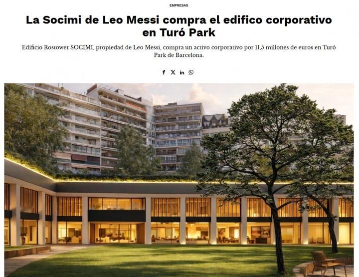 梅老板！福布斯：梅西旗下公司花费1150万，收购巴塞罗那一栋大楼 