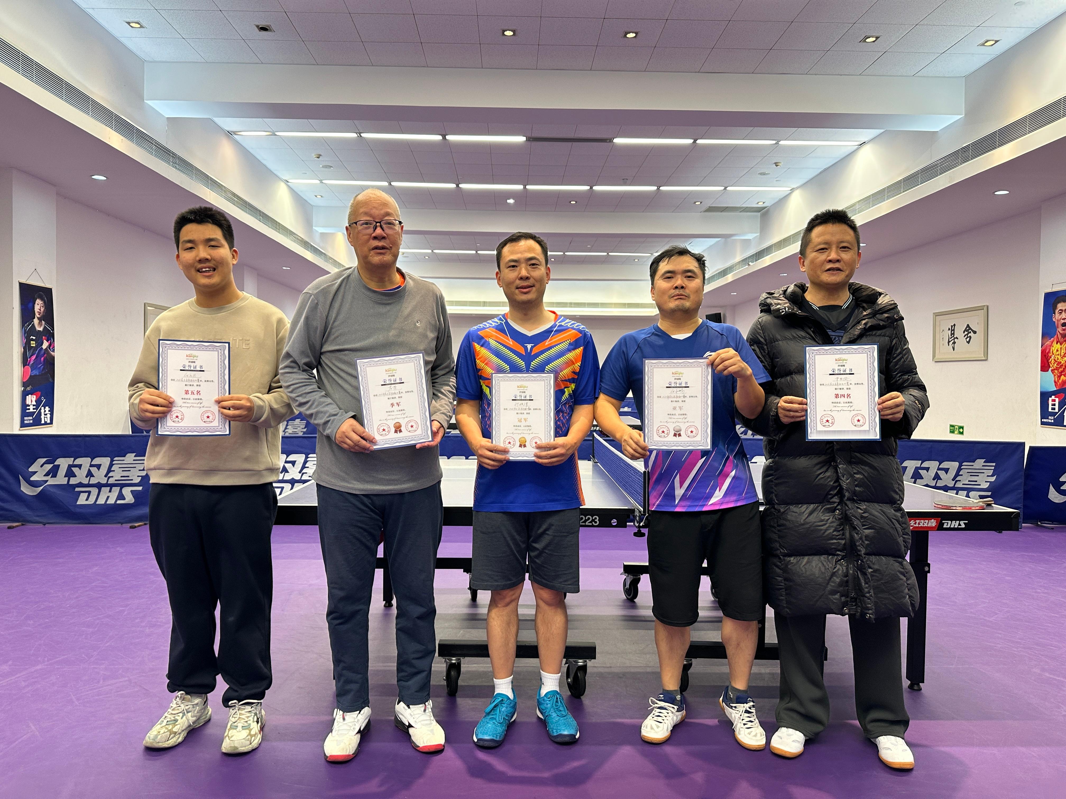 2026花乒“马到成功”迎新比赛今天下午在东单球馆开赛，团体赛B队4：3险胜A队