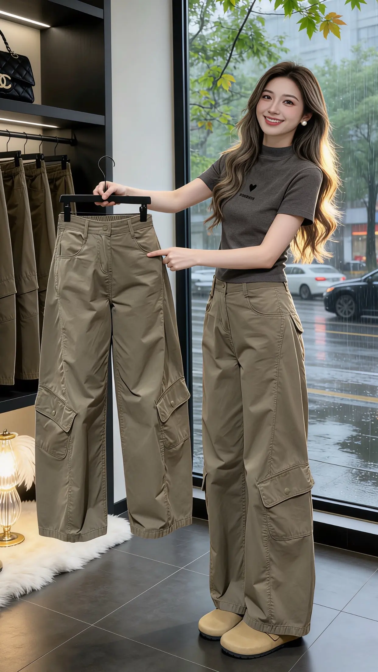 高颜值炸街女工装裤 显瘦显高显腿长裤子 穿出你的chic风 ins工装...