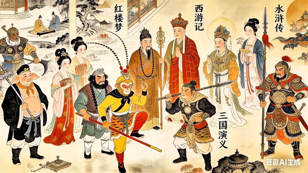 原创：《咏四大名著 》

      作者/芳心高洁

昨夜谁将诗句弄
潇湘有女