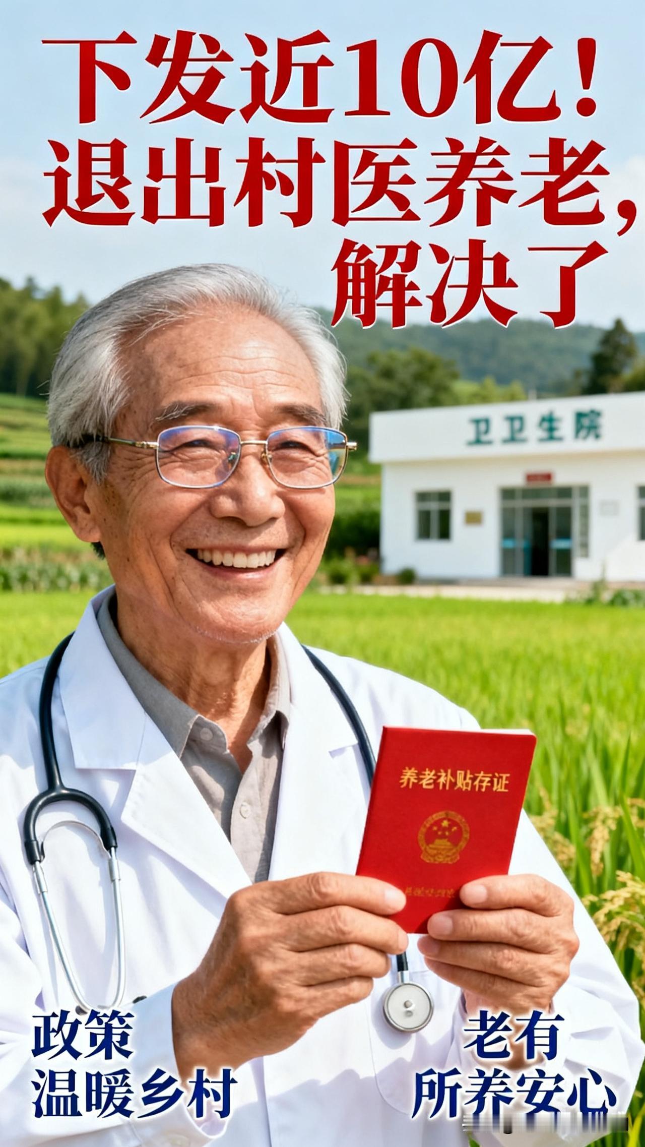 下发近10亿！退出村医养老难题加速破解
 
“每月能按时领到补助，养老终于有了着