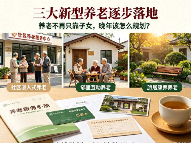三大新型养老逐步落地，养老不再只靠子女，晚年该怎么规划？