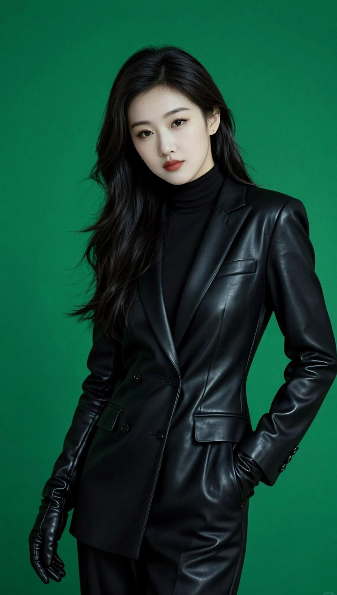 AI冷艳皮革写真 抖音ai创作