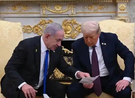 4月29号特朗普突然发威，当着众人的面“教训”以色列总理内塔尼亚胡，还给以色列的