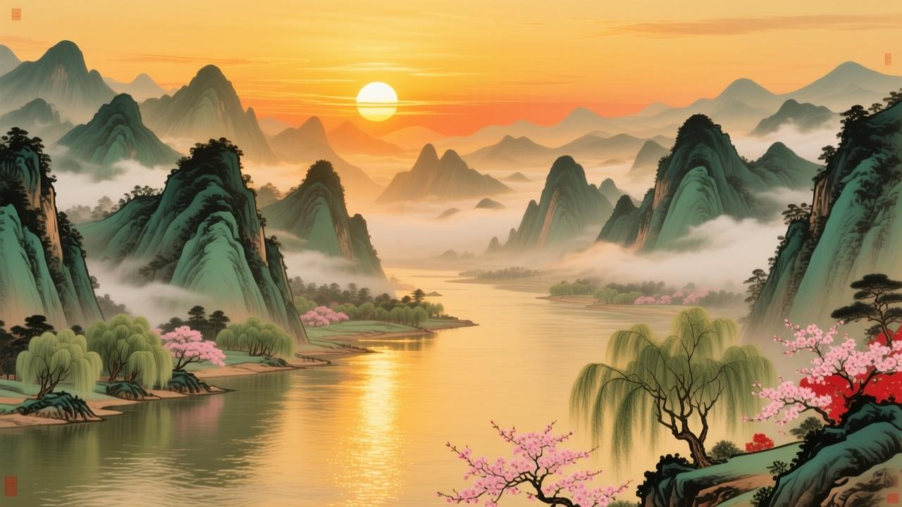 最近刷到好多人在对那句“千山迎旭日”的上联，诗如泉湧，随口吟了个“万水沐春风”，