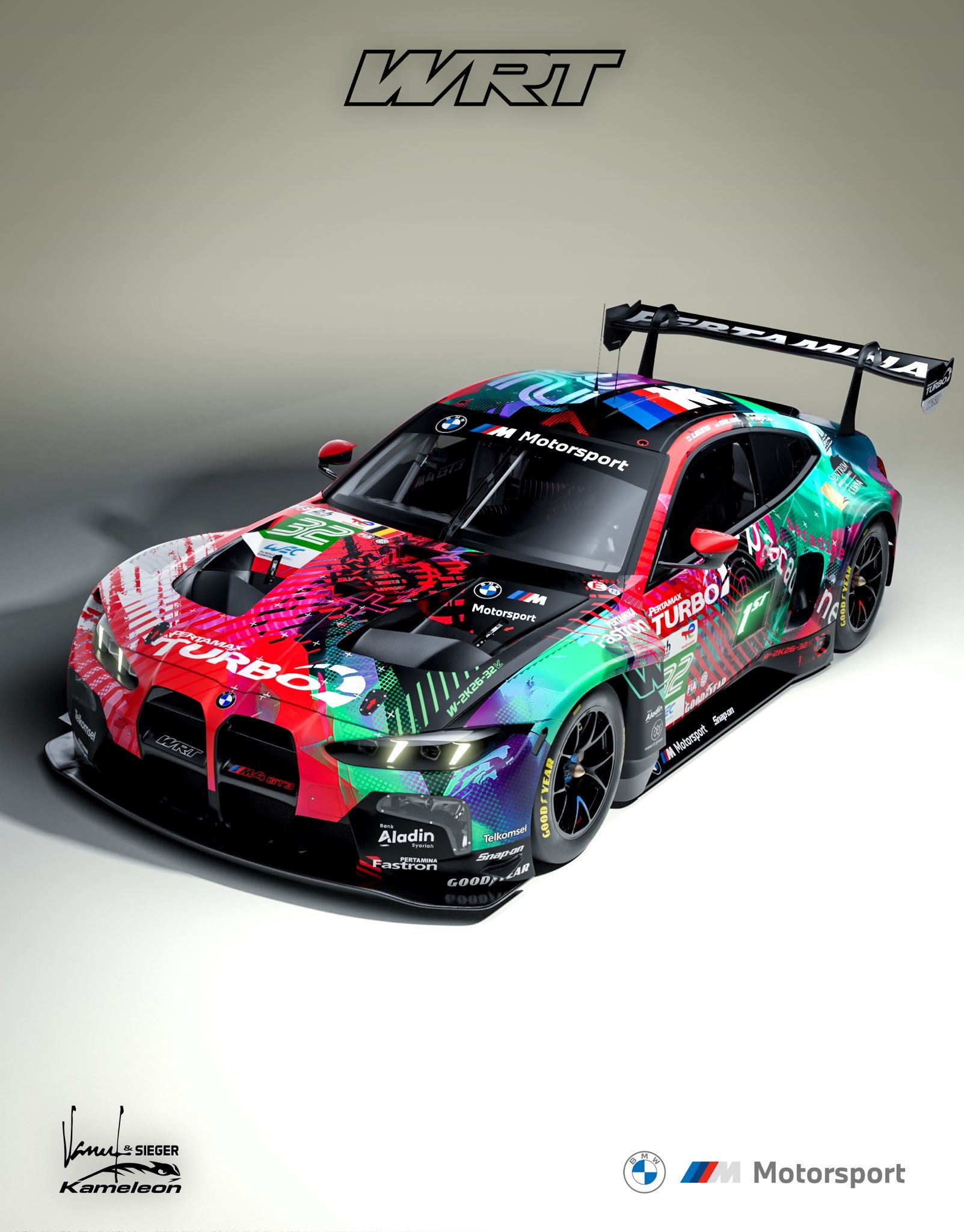 WRT公布勒芒24小时耐力赛 32号宝马M4 GT3 EVO涂装👇类似宝马的艺