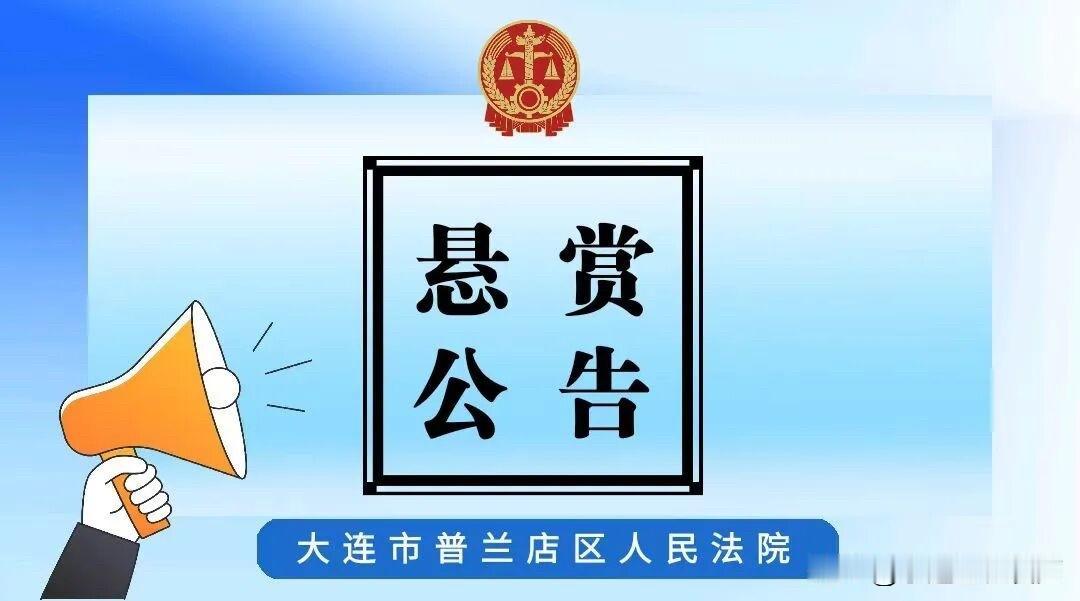 大连市普兰店区人民法院悬赏公告

为维护法律尊严，彰显司法权威，保障胜诉当事人合