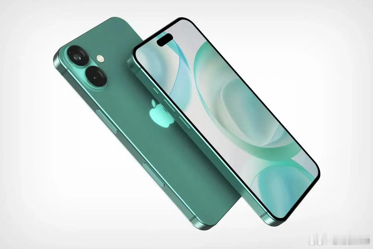 #iPhone16最新高清渲染图#这图应该是iPhone16标准版。emmm，千