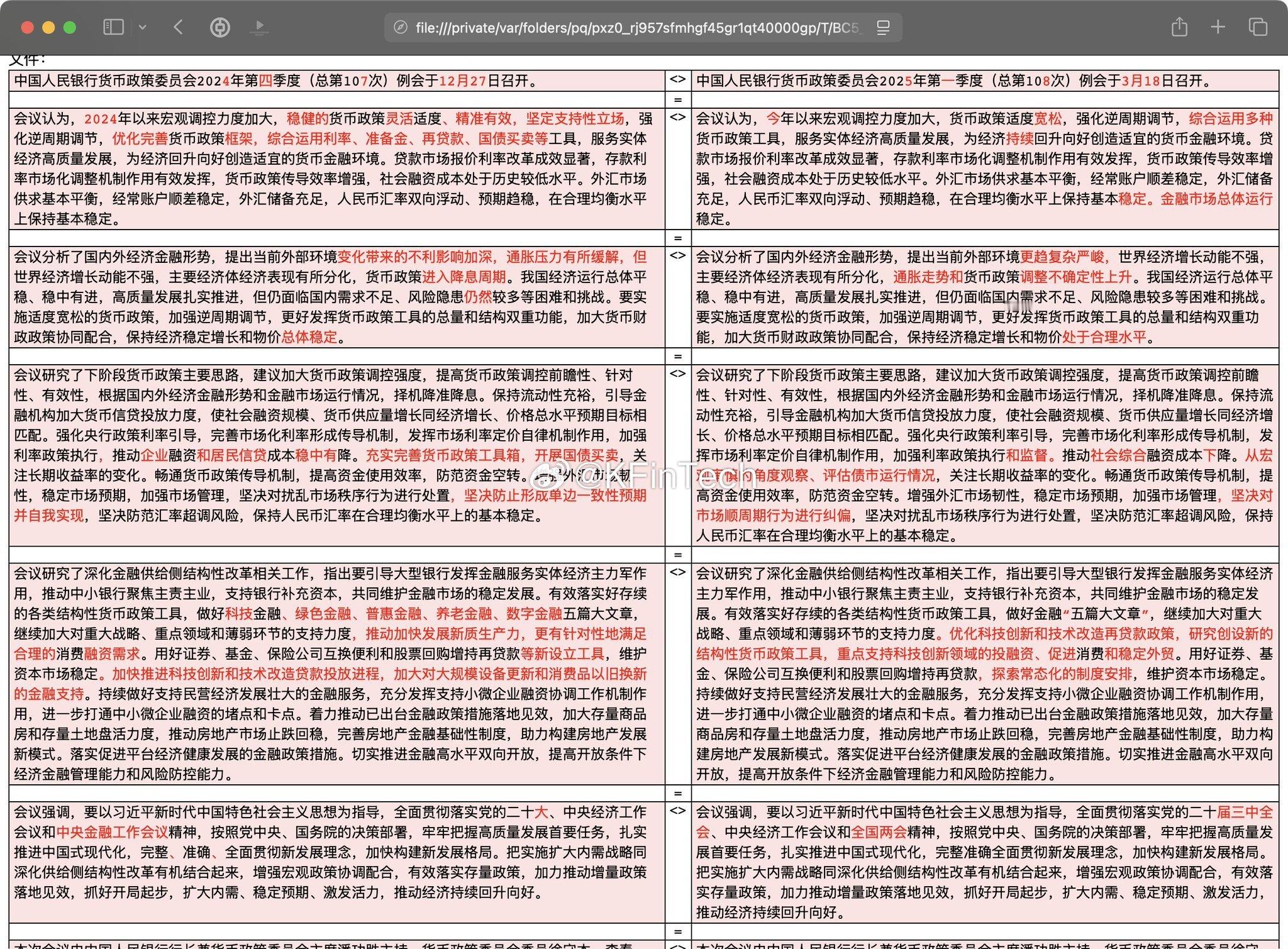 一季度货币政策例会，边际变化（简版）：1、强调外部环境的不确定性。比如，强调外部