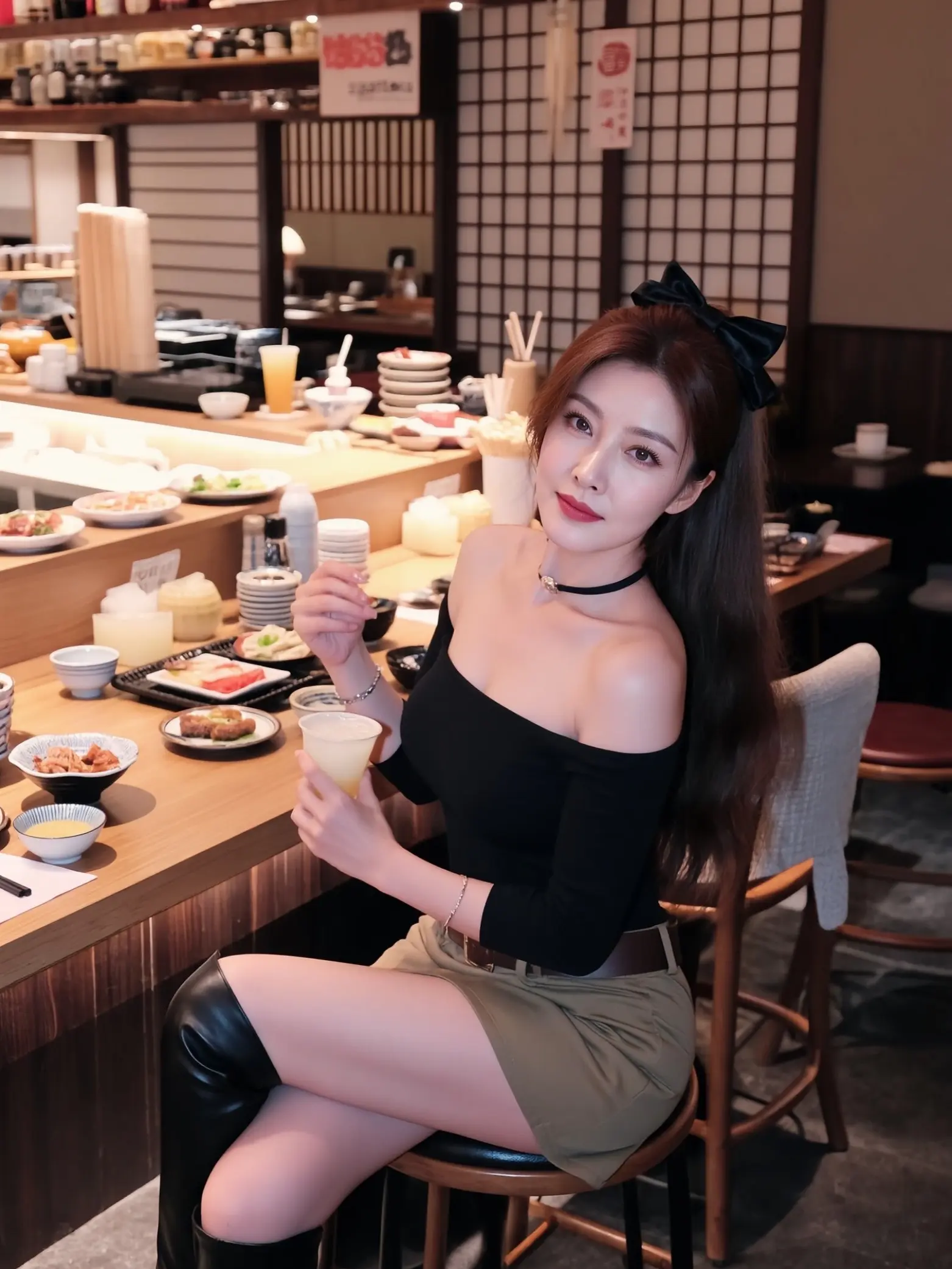 AI日系吧台照 随变ai随便玩