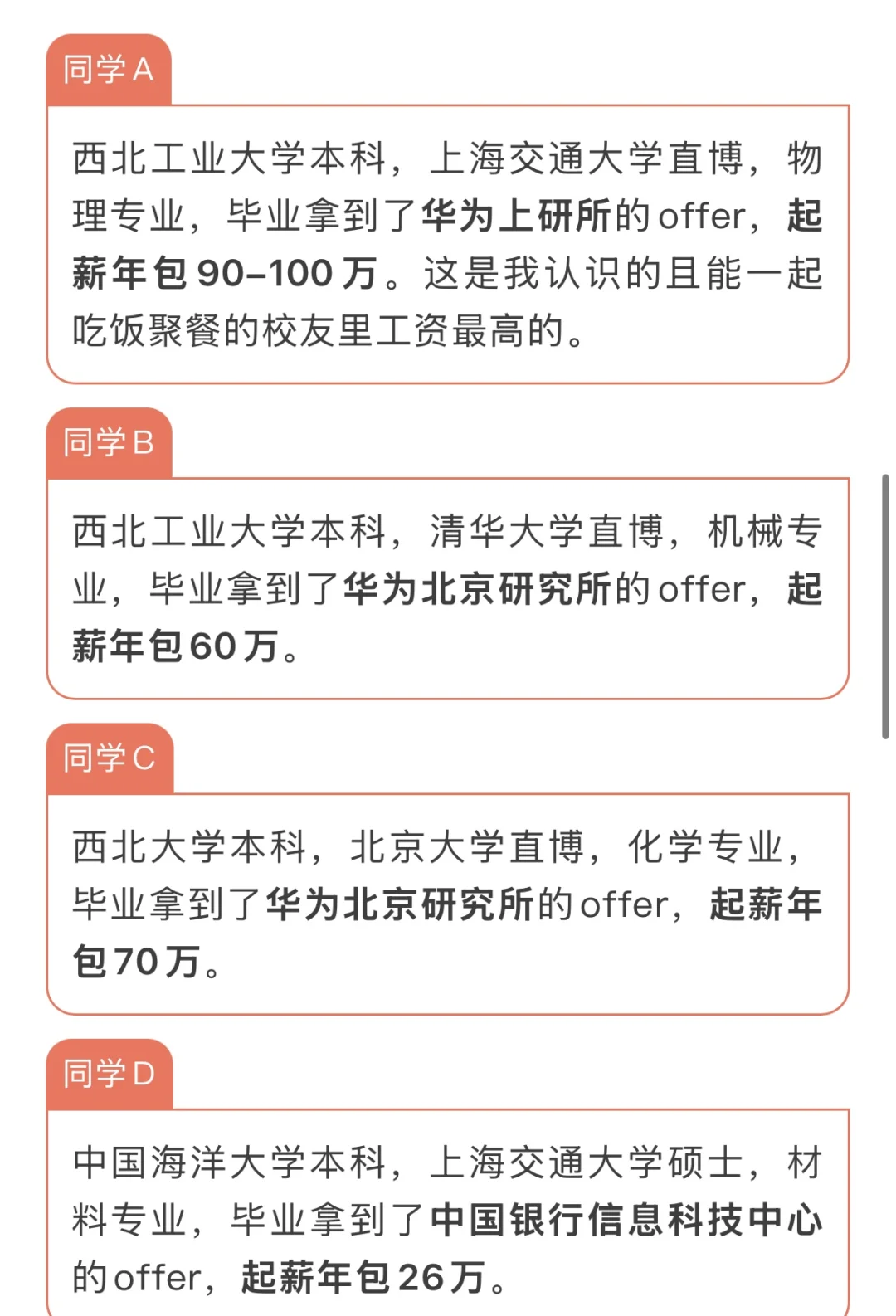 985硕博毕业薪资参考